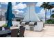 Outdoor kitchen featuring a built-in grill, perfect for cooking and entertaining in a stylish outdoor setting at 331 Cleveland St # 320, Clearwater, FL 33755