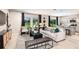 Cozy living room featuring large windows, plush seating, and stylish decor at 37213 Sagemoor Dr, Zephyrhills, FL 33541