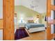 Cozy bedroom features vaulted ceiling, soft lighting, and stylish decor at 7201 15Th Ne Ct, St Petersburg, FL 33702
