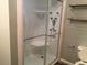 Modern shower features a clear glass door and a sleek design at 832 S Parsons Ave, Brandon, FL 33511