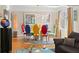 Unique dining room featuring a modern table with colorful chairs and bright decor at 115 21St Ne Ave, St Petersburg, FL 33704