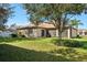 Expansive backyard featuring well-maintained lawn and a screened lanai perfect for outdoor entertaining at 1430 Beaconsfield Dr, Wesley Chapel, FL 33543