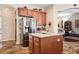 Stylish kitchen featuring an island and modern appliances at 1430 Beaconsfield Dr, Wesley Chapel, FL 33543