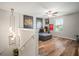 Upstairs game room with stylish decor, a window, and comfortable seating area at 1547 Golden Glow Dr, Ruskin, FL 33570