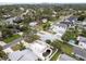 Areal view of the property with landscaping, swimming pool and surrounding neighborhood at 1759 Massachusetts Ne Ave, St Petersburg, FL 33703