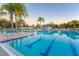 Sparkling swimming pool with lap lanes and lounge areas, ideal for exercise and relaxation at 18236 Paradise Point Dr, Tampa, FL 33647