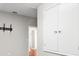 Bedroom with mounted television and closet at 20403 Walnut Grove Ln, Tampa, FL 33647