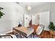 Home office with hardwood floors, neutral paint, modern decor, and a modern light fixture at 20403 Walnut Grove Ln, Tampa, FL 33647