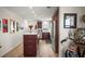 Kitchen with wood cabinets and island at 2960 59Th S St # 615, Gulfport, FL 33707