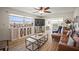 Open living room with water views, a brown leather sofa, decor, and stylish furniture at 2960 59Th S St # 615, Gulfport, FL 33707