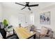 Bright office space with desk, chair, closet and artwork, perfect for working from home at 3066 Highland N St, St Petersburg, FL 33704