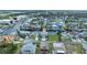 A high-angle shot showing a waterfront property in a neighborhood with quick access to the Gulf of Mexico at 4290 Carlos Ct, Hernando Beach, FL 34607