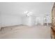 This living room has a ceiling fan, neutral carpeting and is very spacious at 5660 80Th N St # D207, St Petersburg, FL 33709