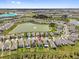 A neighborhood with well-maintained houses and lush landscaping near a lake, showcasing the community's appeal at 10937 Penny Gale Loop, San Antonio, FL 33576