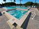Community pool featuring a spa with accessibility railings at 1423 Pine Glen Ln # D2, Tarpon Springs, FL 34688