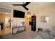 Cozy living room with ceiling fan, neutral paint, and comfortable seating at 2132 40Th N Ave, St Petersburg, FL 33714