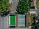 The aerial view shows shuffleboard and bocce courts with adjacent parking at 2241 Shelly Dr # D, Palm Harbor, FL 34684