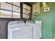 Bright laundry area in the sunroom with modern appliances and storage at 251 72Nd Ave, St Pete Beach, FL 33706