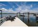 Dock on the water with chairs at 389 Bayview Ne Dr, St Petersburg, FL 33704