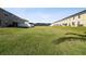 A spacious grassy backyard offering plenty of room for outdoor activities at 5022 Chipotle Ln, Wesley Chapel, FL 33544