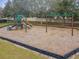 Community playground with swings, slides, and climbing features surrounded by mature trees, fostering a healthy and active lifestyle at 5619 Tranquil Pond Pl, Riverview, FL 33578