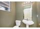 A half bathroom features a toilet and pedestal sink at 6236 Olivedale Dr, Riverview, FL 33578