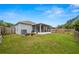 Backyard features a well-maintained lawn and screened-in patio area at 6248 Tabogi Trl, Wesley Chapel, FL 33545
