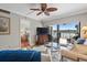 Inviting living room with water views, balcony access, and comfortable seating at 6277 Bahia Del Mar Blvd # 110, St Petersburg, FL 33715
