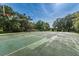 Outdoor basketball court surrounded by lush greenery, offering a recreational space for residents at 9481 Highland Oak Dr # 1616, Tampa, FL 33647