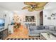 Inviting living room with a breakfast bar, comfortable seating, modern decor, and natural light at 9481 Highland Oak Dr # 1616, Tampa, FL 33647