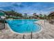 Large community pool with clear blue water, lap lanes, and surrounding lounge area under a blue sky at 9481 Highland Oak Dr # 1616, Tampa, FL 33647