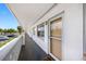 Exterior walkway with a 