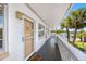 Exterior walkway view with a 