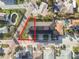 Aerial view of the home showing the layout and property boundaries at 187 145Th E Ave # 4, St Petersburg, FL 33708