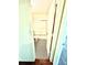 This bathroom features a glass door shower and a modern-patterned black and white tile floor at 2302 Maki Rd # 24, Plant City, FL 33563