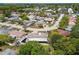 Enjoy a private pool and mature landscaping in this aerial view of the property at 4240 Woodsville Dr, New Port Richey, FL 34652
