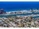 Picturesque aerial view of the neighborhood with views of the sea and waterfront at 500 79Th Ave, St Pete Beach, FL 33706