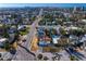 Aerial view highlighting a home's prime location near retail and beach access at 500 79Th Ave, St Pete Beach, FL 33706