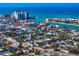 Aerial perspective of a residential neighborhood with scenic views of the coastline at 500 79Th Ave, St Pete Beach, FL 33706