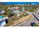 An aerial shot of a home in a residential area, highlighting its proximity to the beach and local roadways at 500 79Th Ave, St Pete Beach, FL 33706