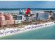 Stunning aerial view of beachfront condos and hotels along the Gulf Coast at 600 Bayway Blvd # 504, Clearwater Beach, FL 33767