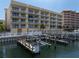 Waterfront condo building with boat docks, offering stunning views at 600 Bayway Blvd # 504, Clearwater Beach, FL 33767