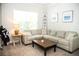 Inviting living room featuring a comfortable sectional sofa, natural light, and neutral decor at 6931 Surrey Hill Pl, Apollo Beach, FL 33572