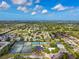 Gorgeous aerial shot capturing a community with tennis courts, a clubhouse, mature trees and ample parking at 8703 Bardmoor Blvd # 304, Seminole, FL 33777