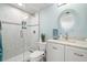Bathroom featuring tile and a glass door shower at 11 San Marco St # 407, Clearwater Beach, FL 33767