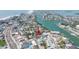 Aerial view highlights prime location in a beach community close to the intercoastal at 126 119Th Ave, Treasure Island, FL 33706