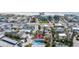 Aerial view of home's location near the beach and close to local amenities at 126 119Th Ave, Treasure Island, FL 33706