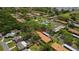 Aerial view of residential community, highlighted with a location pin at 1701 Pinehurst Rd # 31D, Dunedin, FL 34698