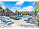 Resort-style pool surrounded by lush greenery, providing a relaxing outdoor oasis for residents at 18737 Noble Caspian Dr, Lutz, FL 33558
