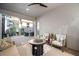 Relaxing outdoor patio with stylish seating, a fire pit, and a serene ambiance at 28853 Seedling St, Wesley Chapel, FL 33543
